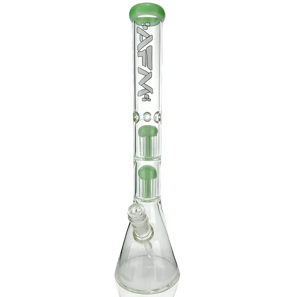 18" AFM Hitter Double Arm Perc 5mm Glass Beaker Bong