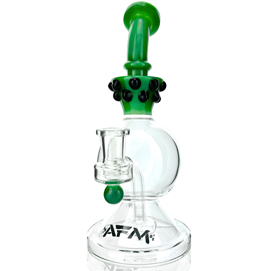 AFM Smoke Dab Rig Forest Green 9" AFM Crown Glass Dab Rig
