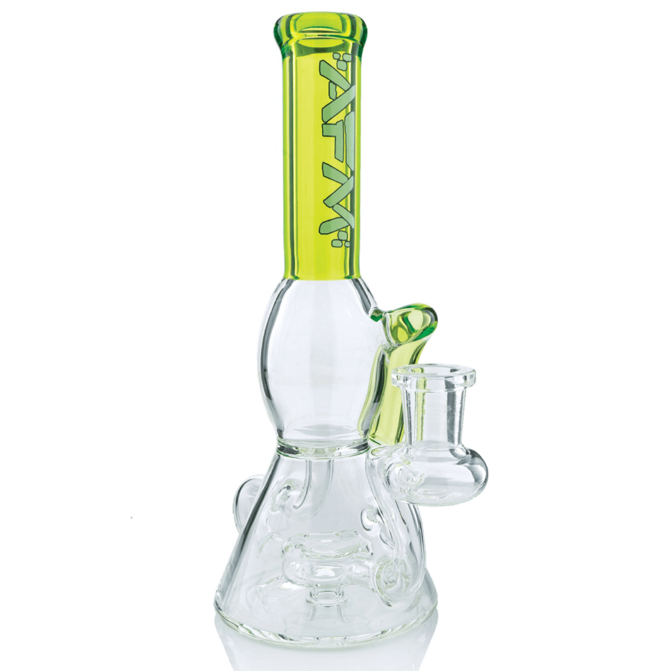 AFM Smoke Dab Rig Lime 8" AFM Bubble Glass Recycler Dab Rig