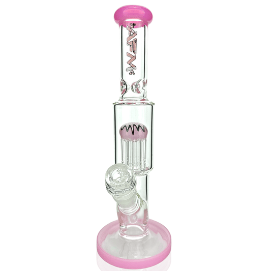 AFM Smoke Bong Pink 11" AFM Glass Reversal Tree Perc Glass Mini Beaker Bong