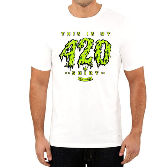 StonerDays Apparel SMALL This is my 420 Shirt White Tee