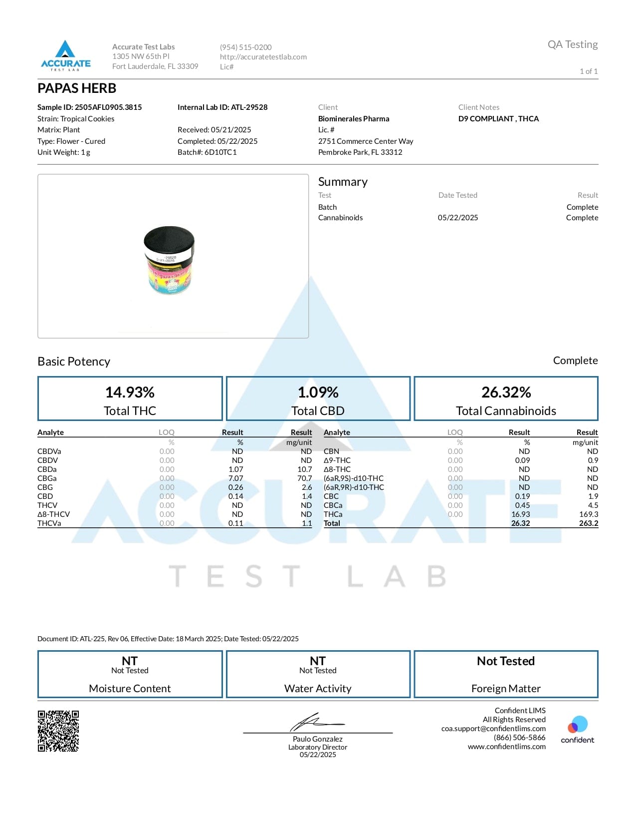 TROPICANA COOKIES INDOOR THCa FLOWER