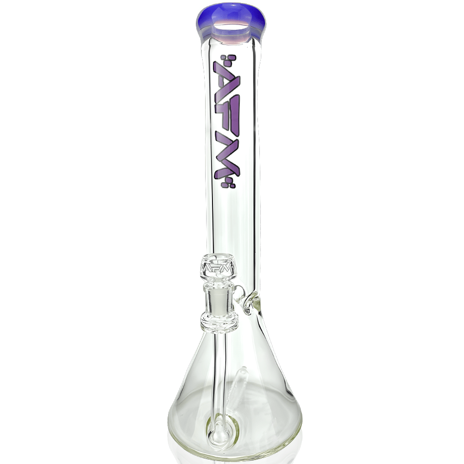 AFM Smoke Bong Purple 13" AFM Glass Inline Perc 9mm Glass Beaker Bong