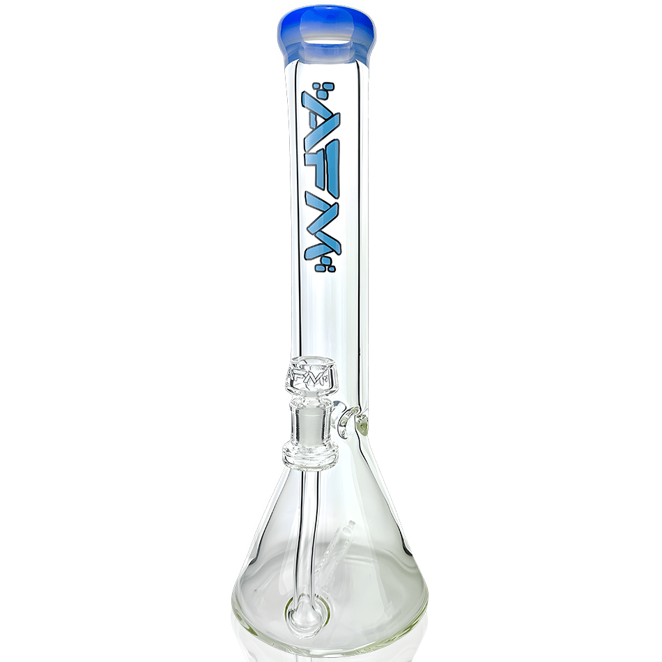 AFM Smoke Bong Jade Blue 13" AFM Glass Inline Perc 9mm Glass Beaker Bong