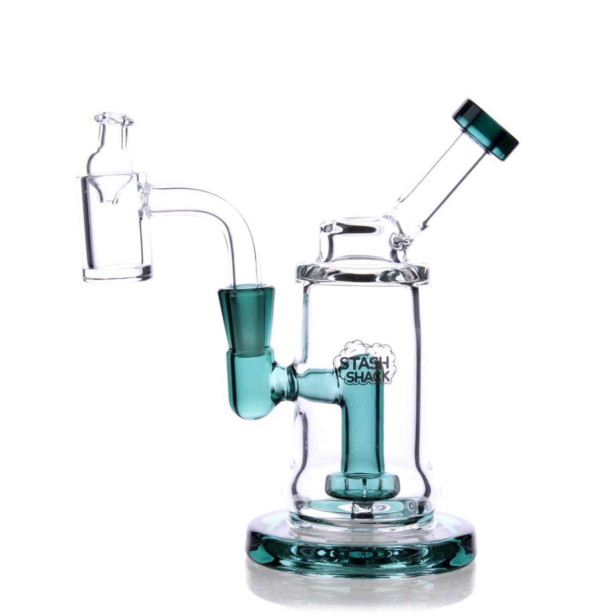 The Stash Shack Dab Rig Teal TerpDroid Mini Rig