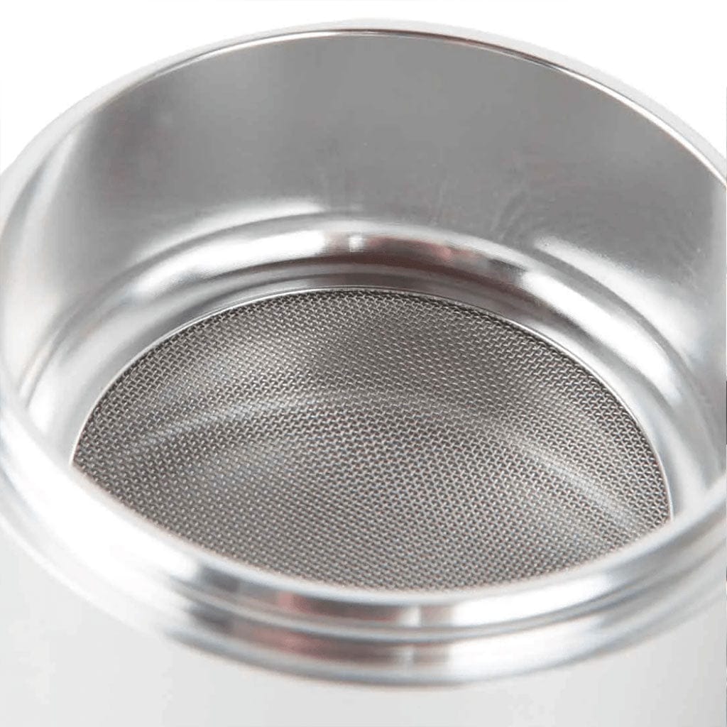 Close-up top-down view of the Ryot 4Pc Jar Body Grinders showing the fine metal mesh screen and polished inner rim.