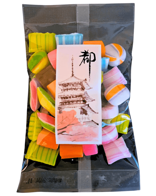 Taiki Snacks Traditional Japanese Hard Rock Sugar Candy w/ Floral Designs