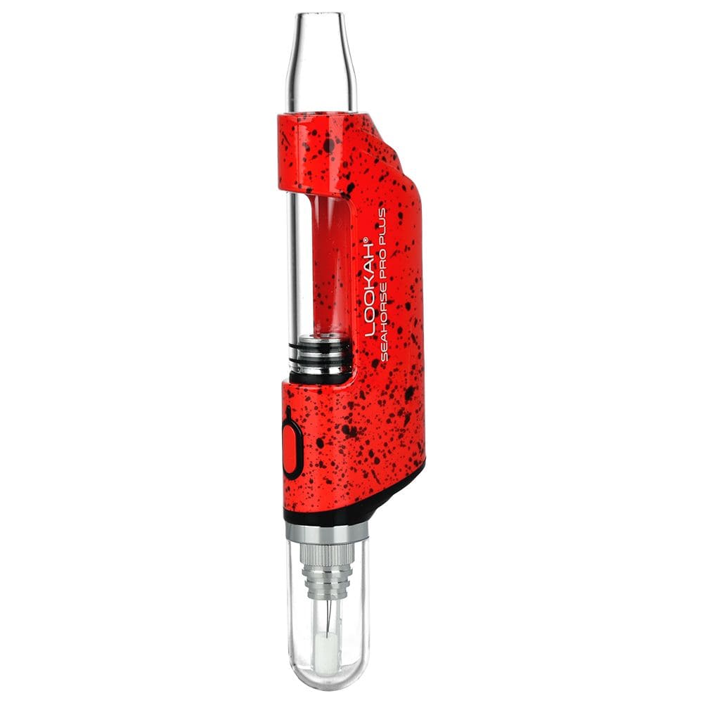 Lookah Vaporizer Red/Black Seahorse PRO Plus Electric Dab Pen | Spatter Edition | 650mAh