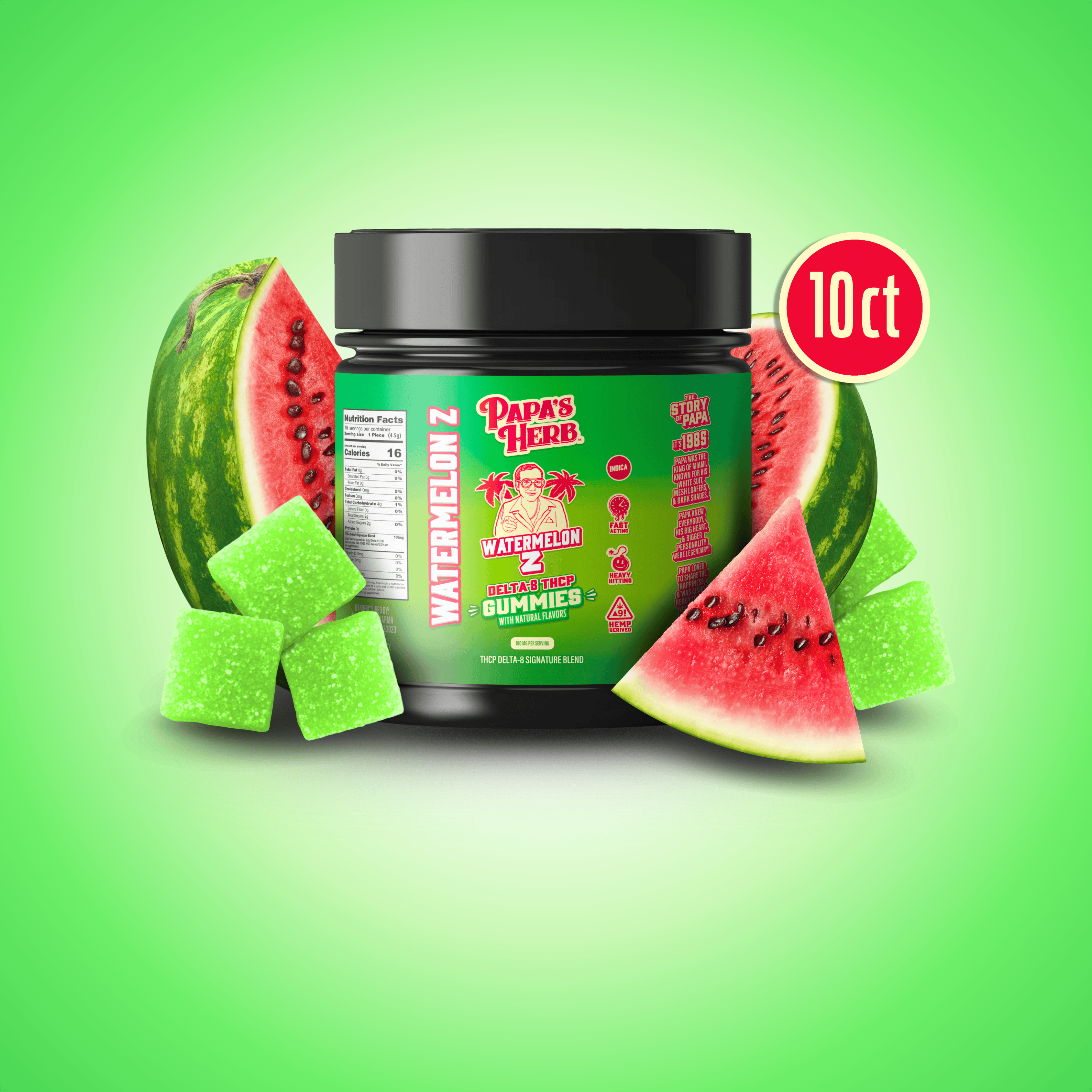 Papa's Herb Watermelon Z Gummies