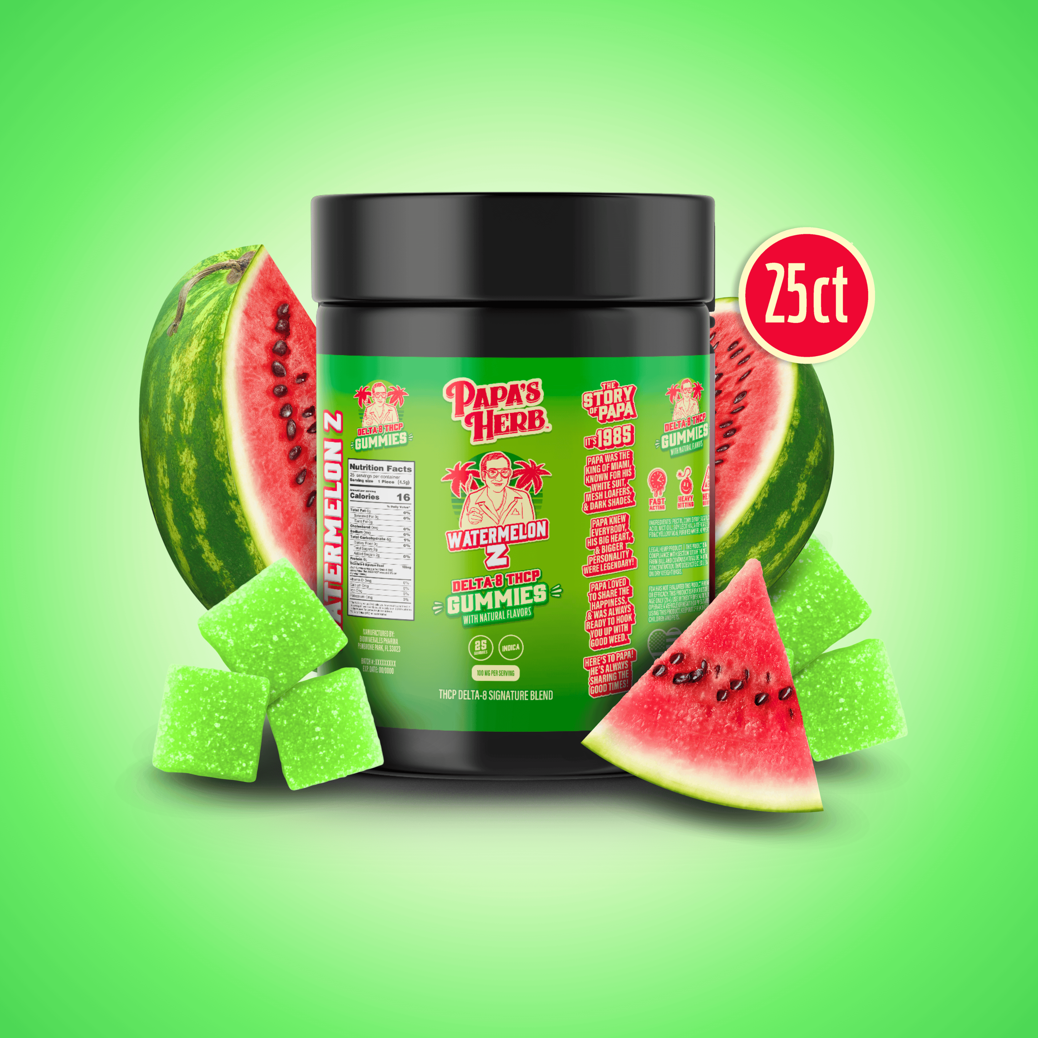 Papa's Herb Watermelon Z Gummies