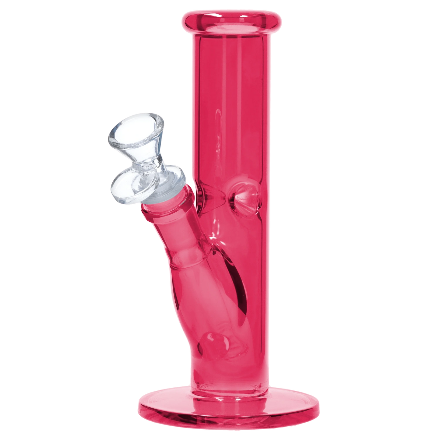 Neon Straight Tube with Ice Pinch Bong