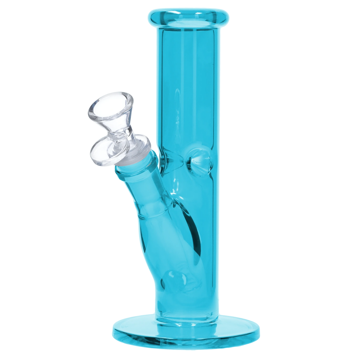 Neon Straight Tube with Ice Pinch Bong