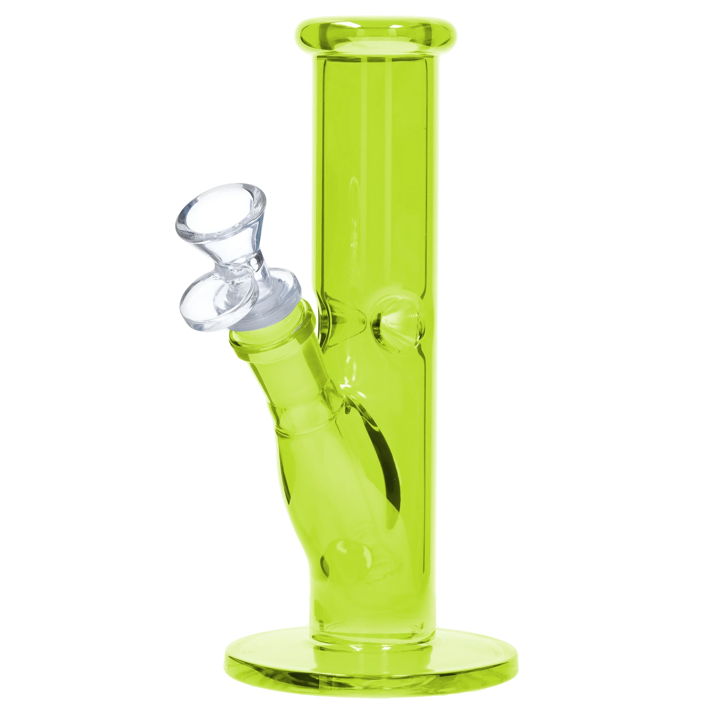 Neon Straight Tube with Ice Pinch Bong
