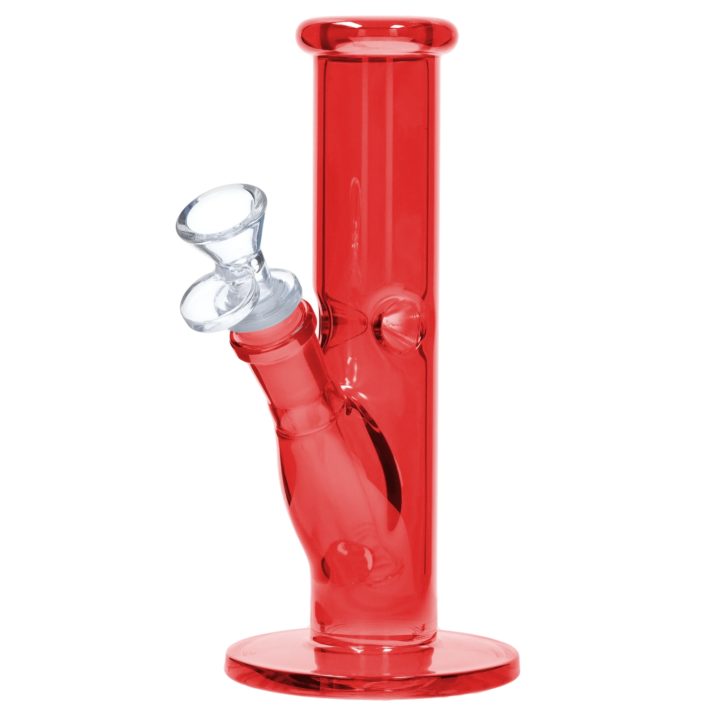 Neon Straight Tube with Ice Pinch Bong