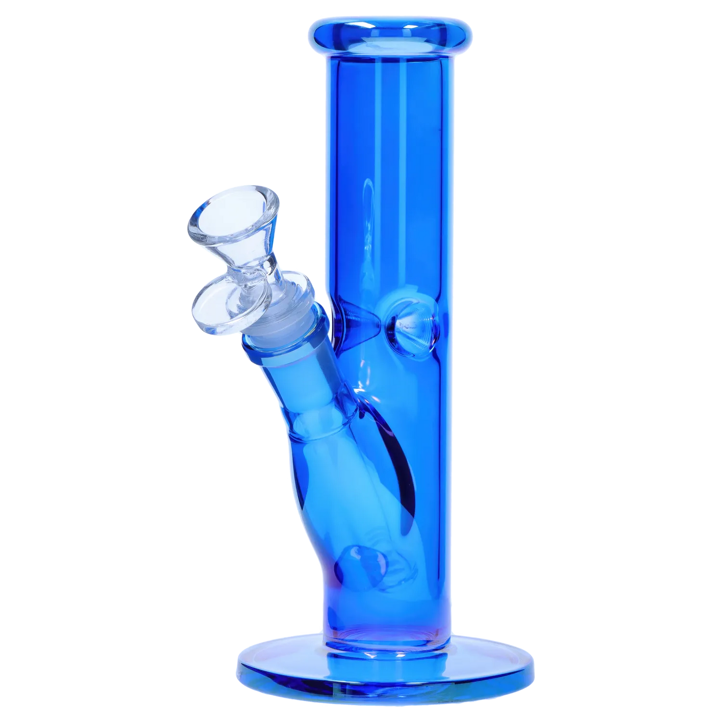 Neon Straight Tube with Ice Pinch Bong