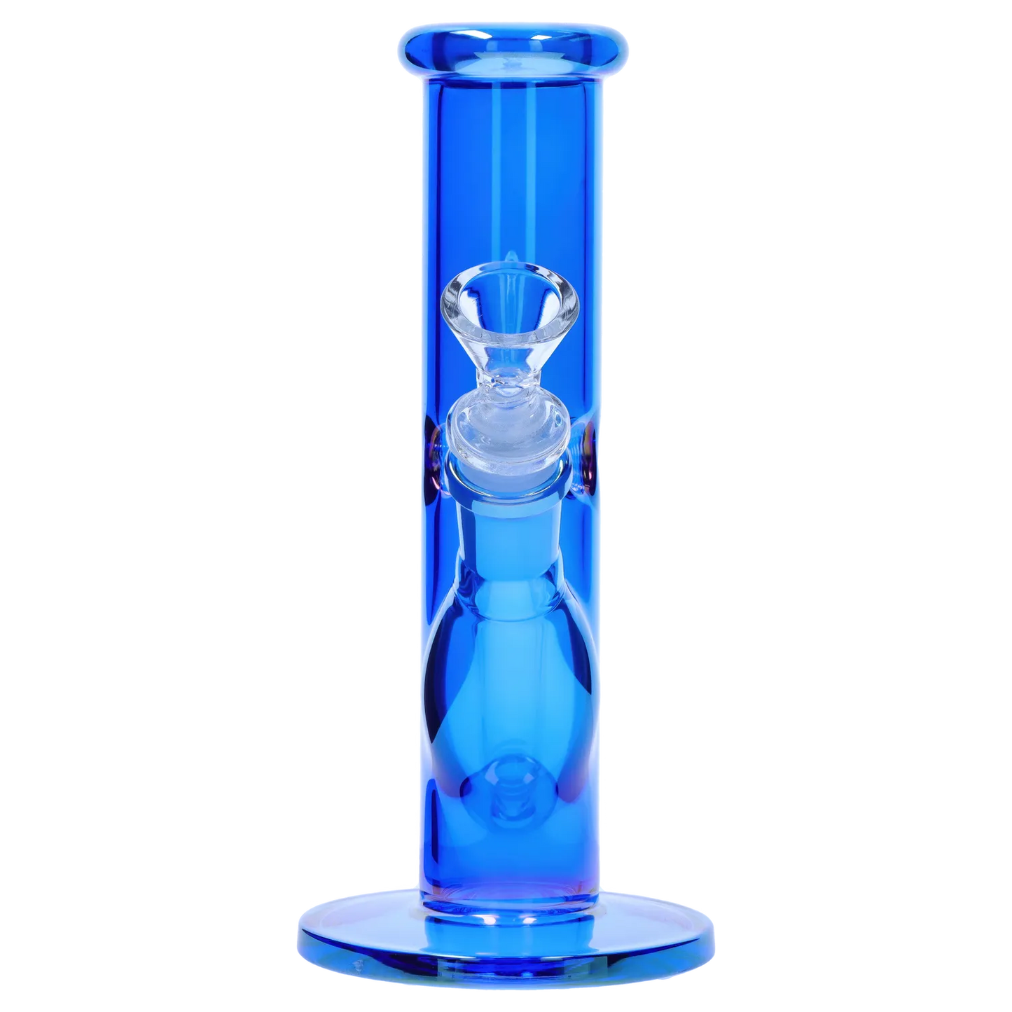 Neon Straight Tube with Ice Pinch Bong