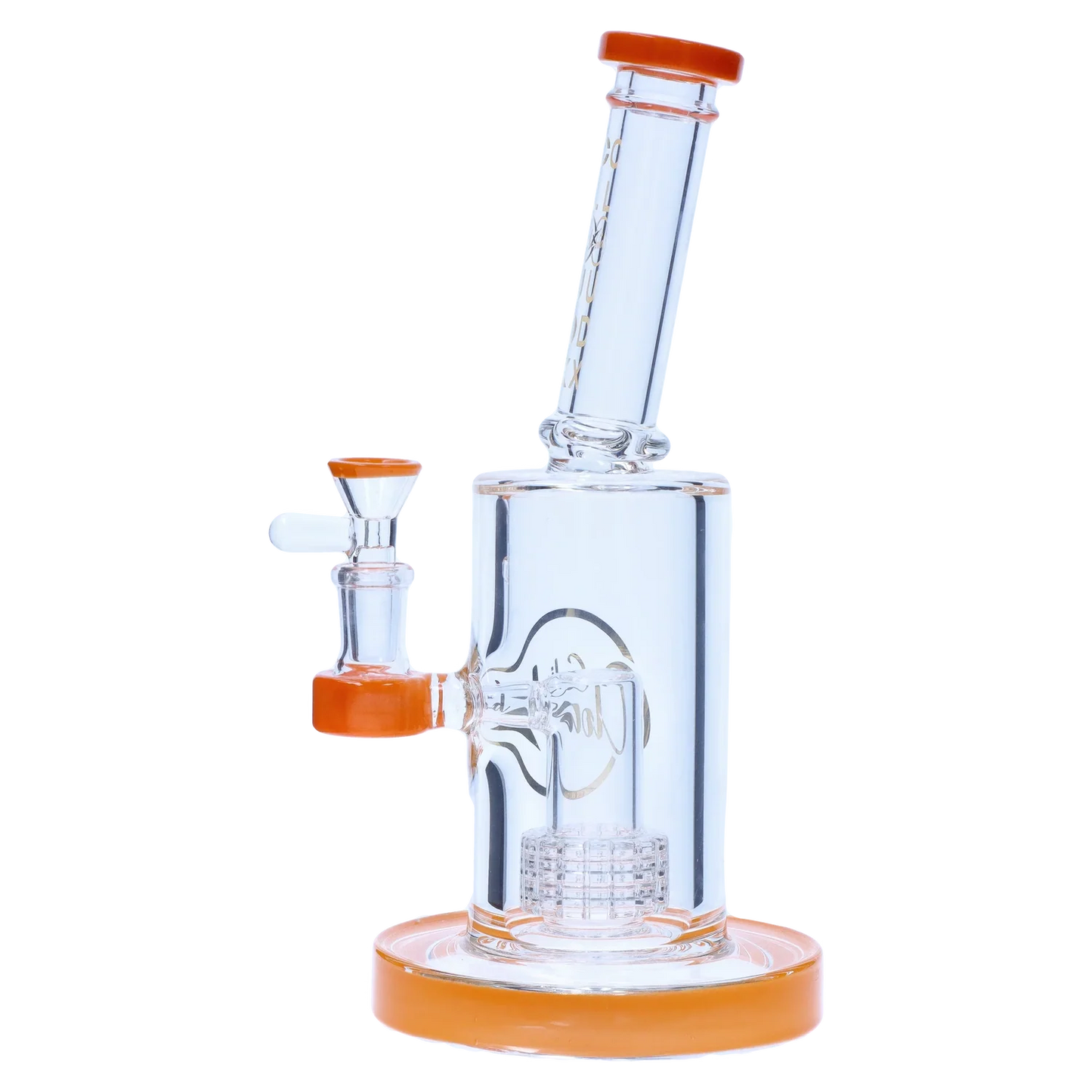 Showerhead with Coloured Accents Dual-Use Bong - Orange - 8 in.