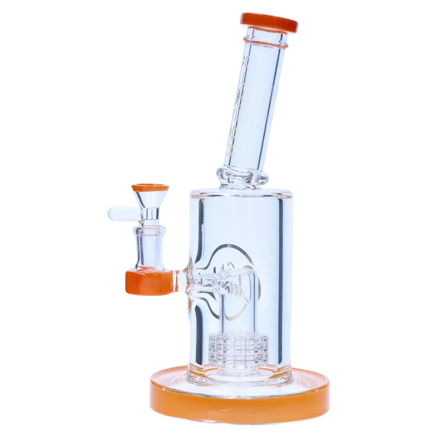 Showerhead with Coloured Accents Dual-Use Bong - Orange - 8 in.