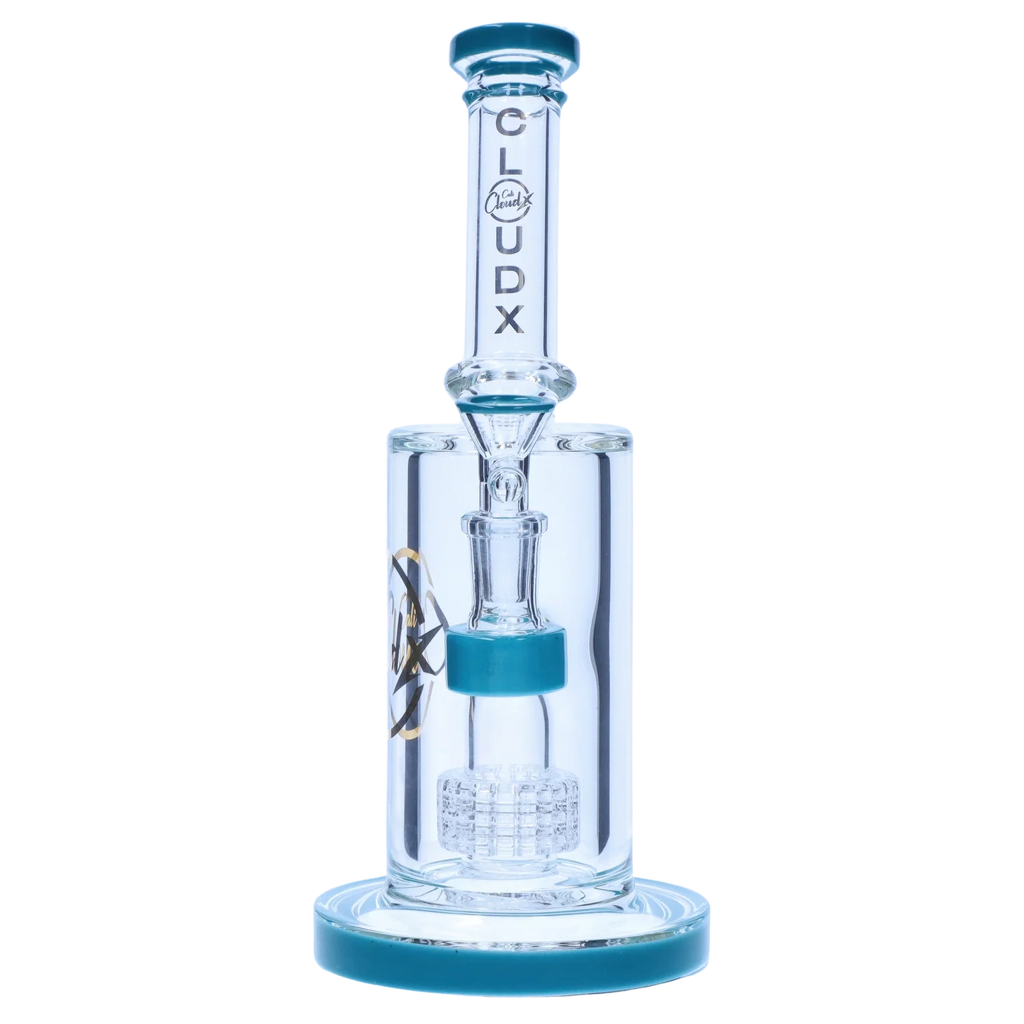 Showerhead with Coloured Accents Dual-Use Bong - Orange - 8 in.