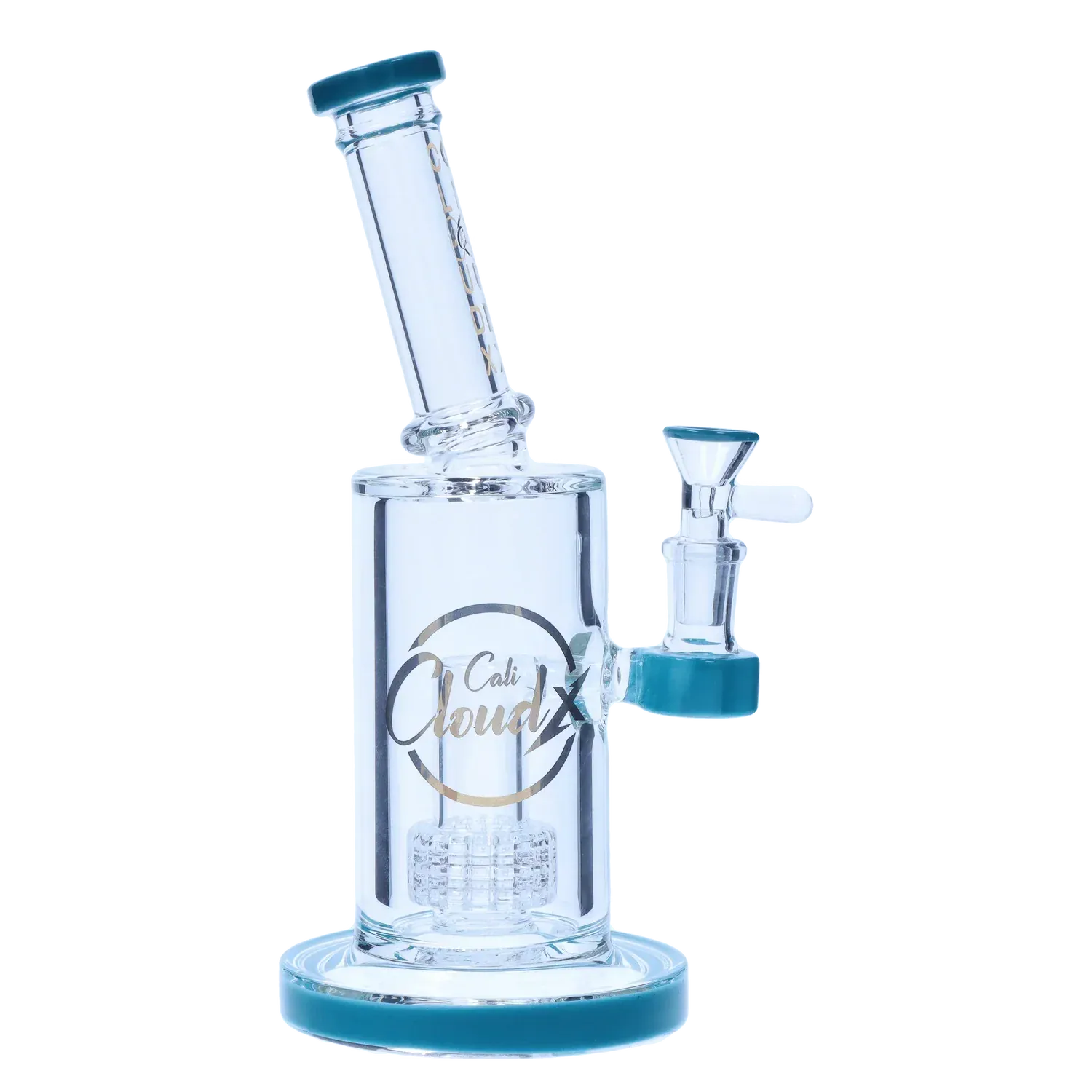 Showerhead with Coloured Accents Dual-Use Bong - Orange - 8 in.