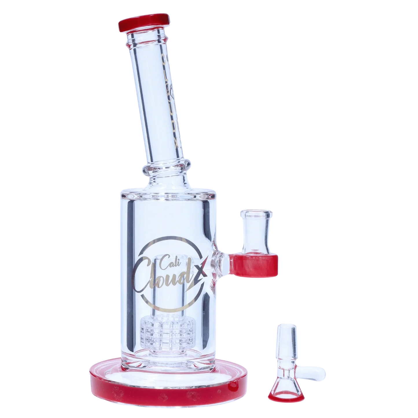 Showerhead with Coloured Accents Dual-Use Bong - Orange - 8 in.