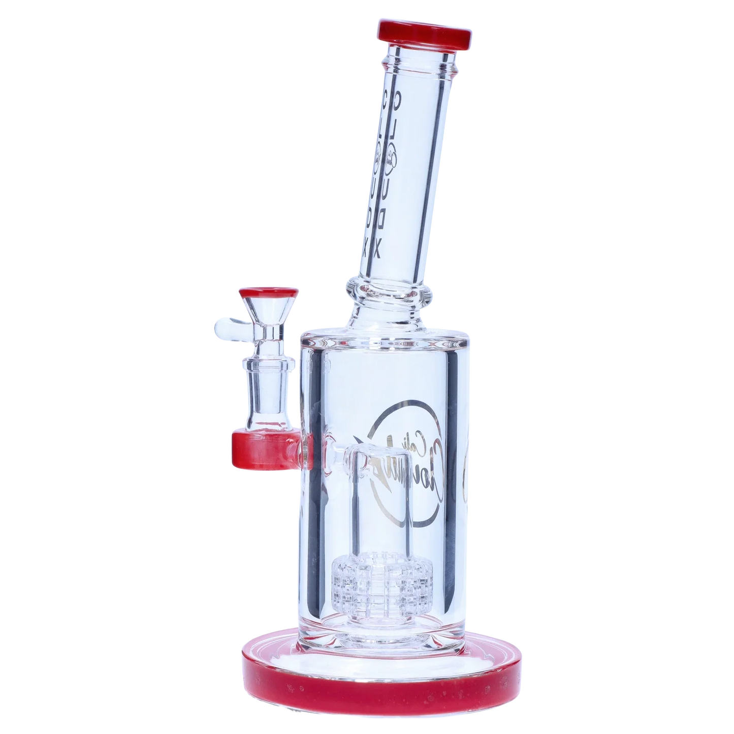 Showerhead with Coloured Accents Dual-Use Bong - Orange - 8 in.