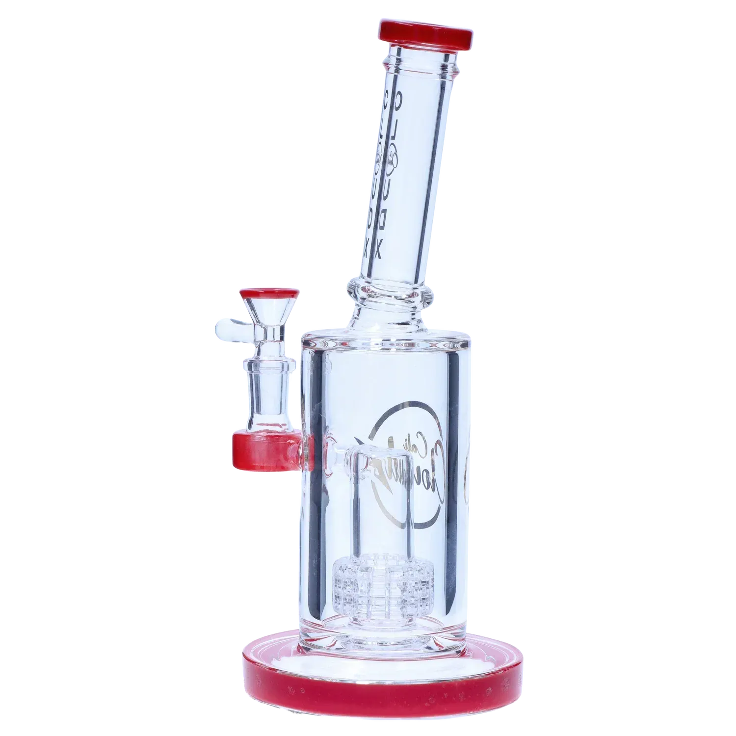 Showerhead with Coloured Accents Dual-Use Bong - Orange - 8 in.