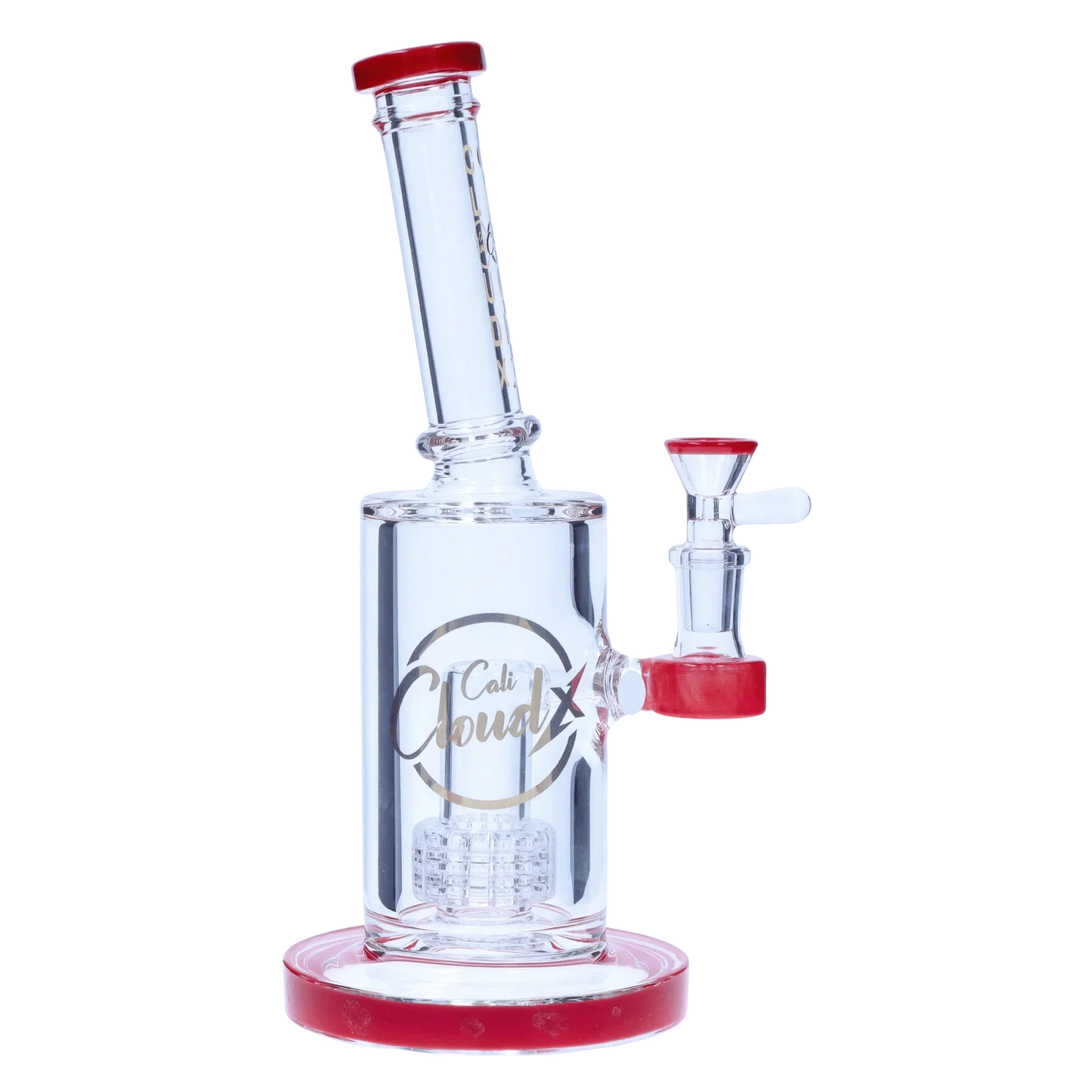 Showerhead with Coloured Accents Dual-Use Bong - Orange - 8 in.