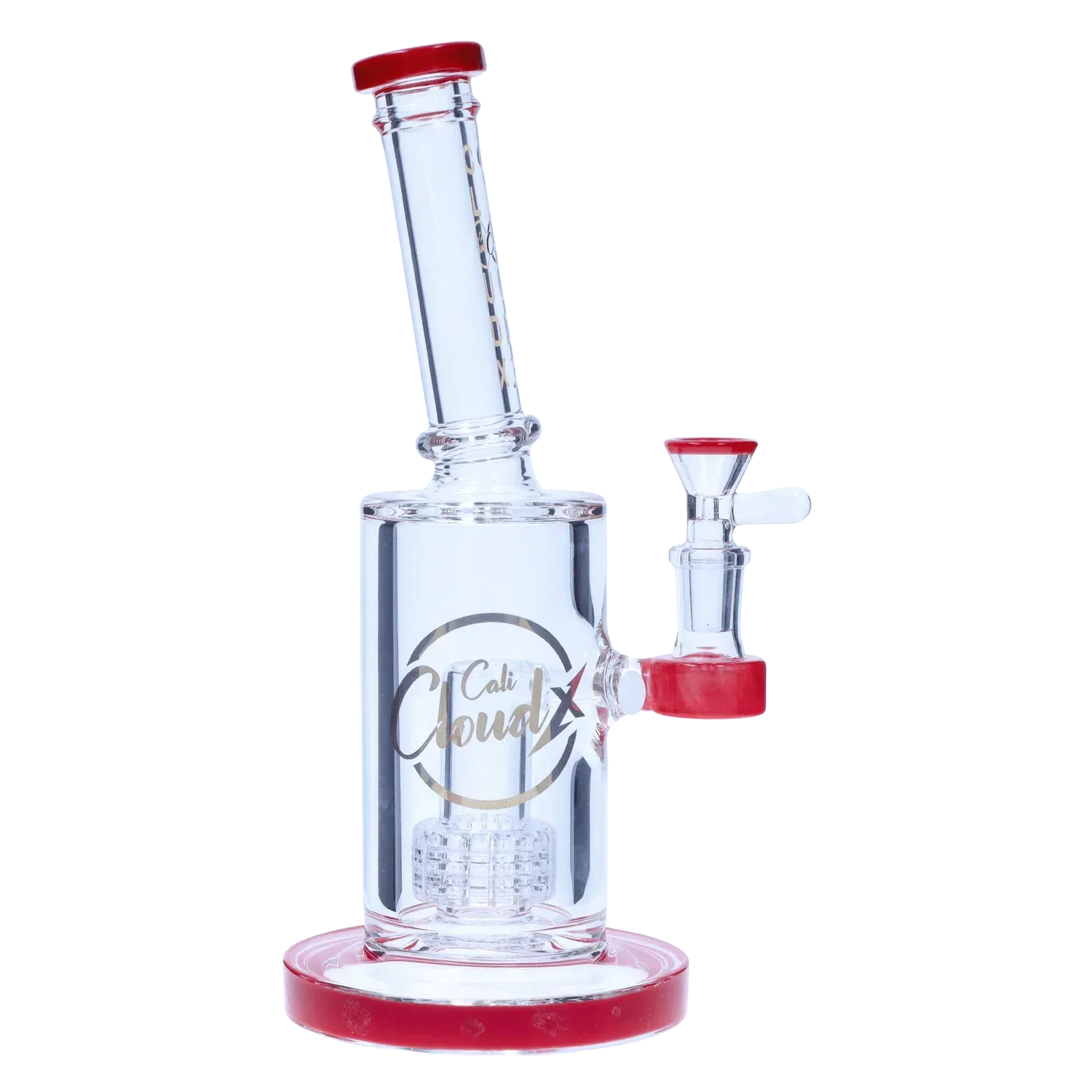 Showerhead with Coloured Accents Dual-Use Bong - Orange - 8 in.