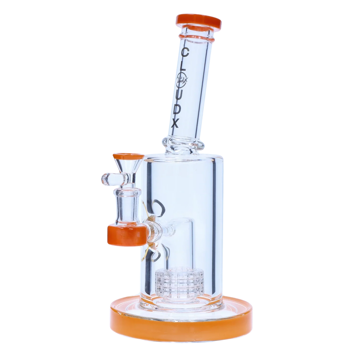 Showerhead with Coloured Accents Dual-Use Bong - Orange - 8 in.