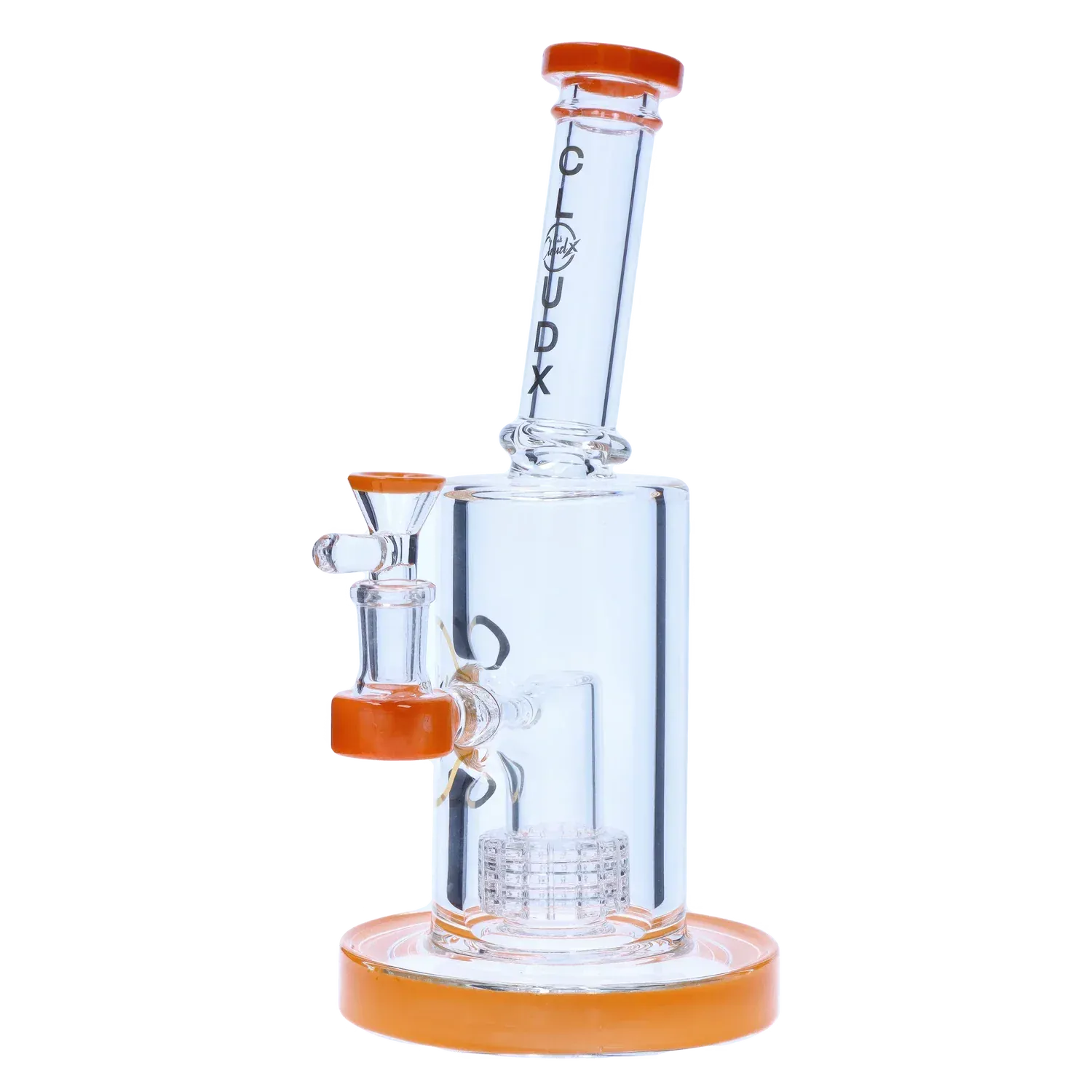 Showerhead with Coloured Accents Dual-Use Bong - Orange - 8 in.