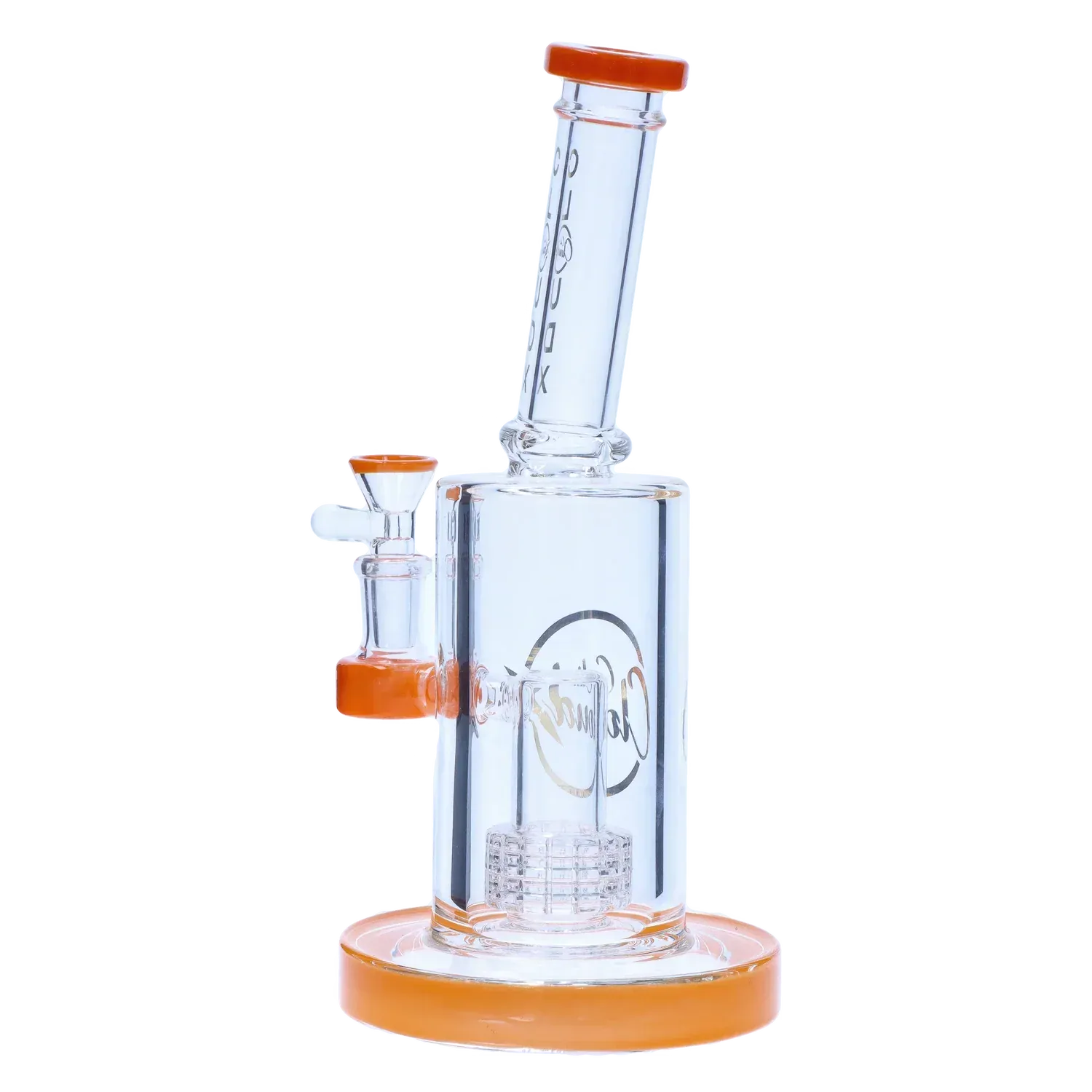 Showerhead with Coloured Accents Dual-Use Bong - Orange - 8 in.