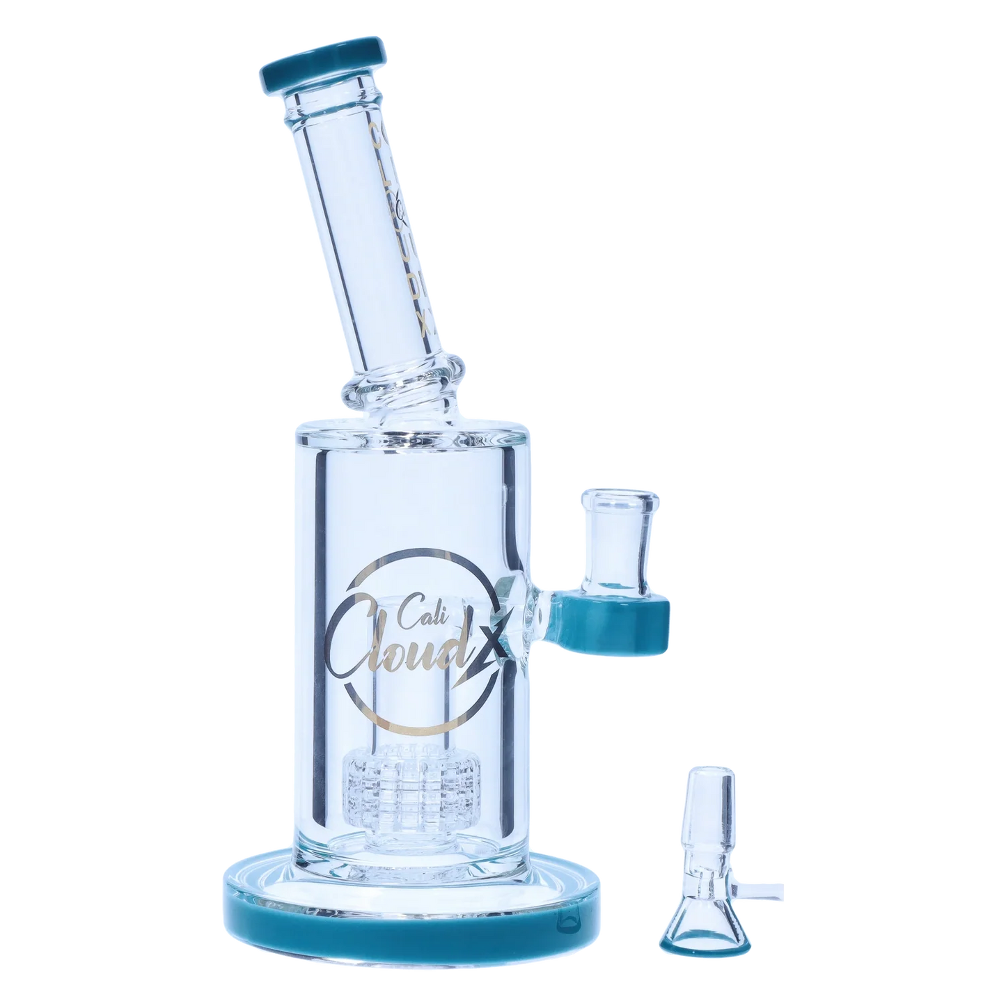 Showerhead with Coloured Accents Dual-Use Bong - Orange - 8 in.