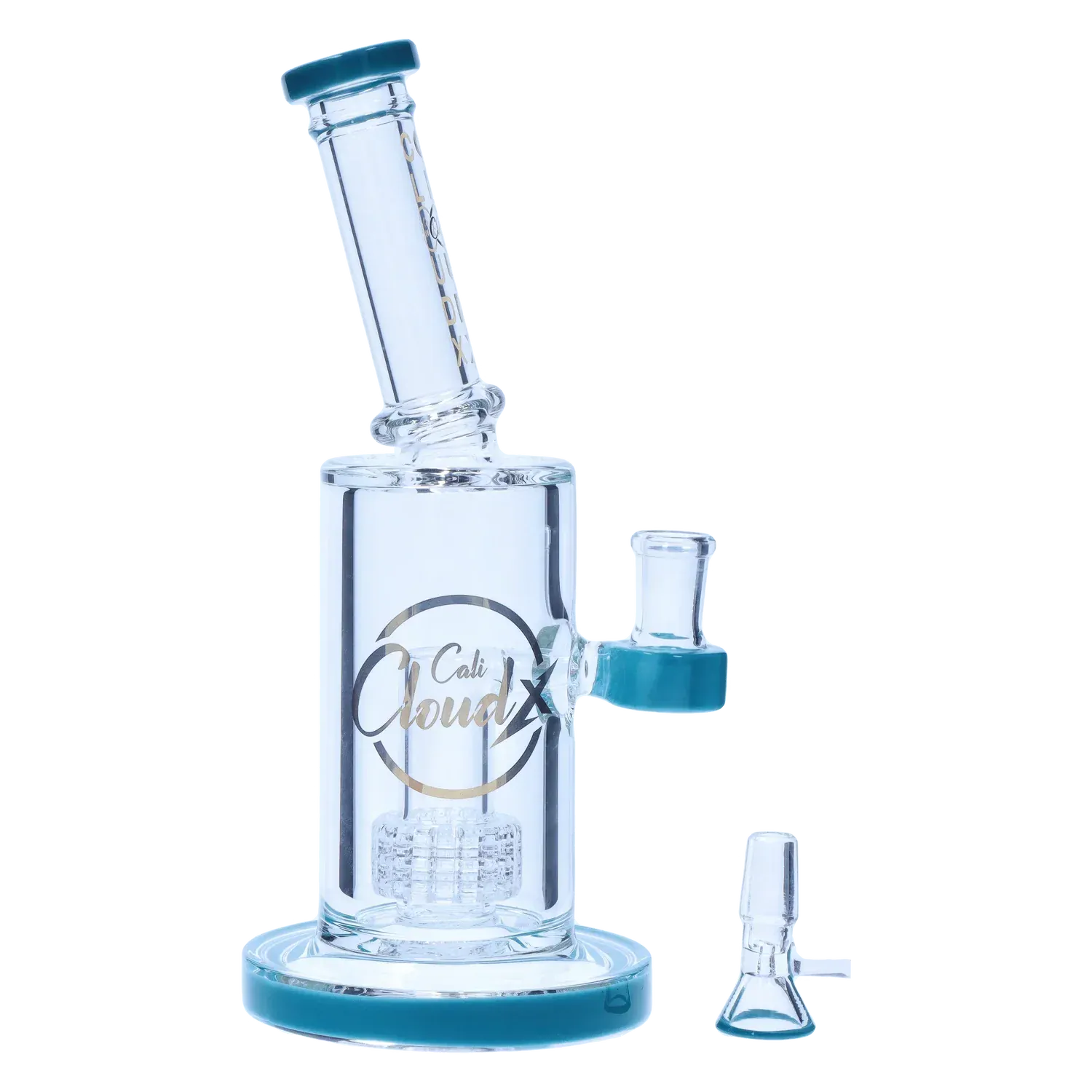 Showerhead with Coloured Accents Dual-Use Bong - Orange - 8 in.