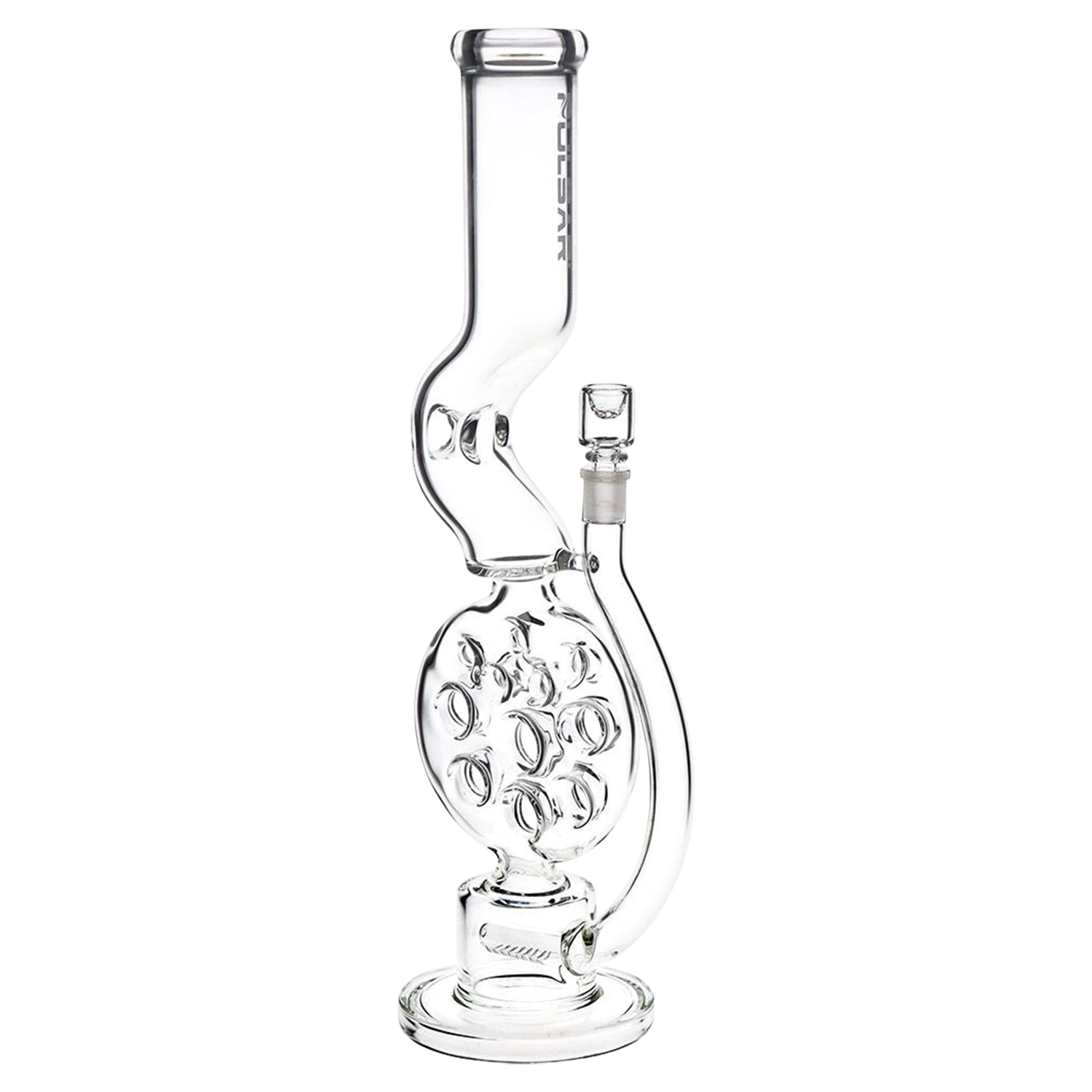 Pulsar Swiss Perc Kink Neck Glass Water Pipe - 18" / 14mm F