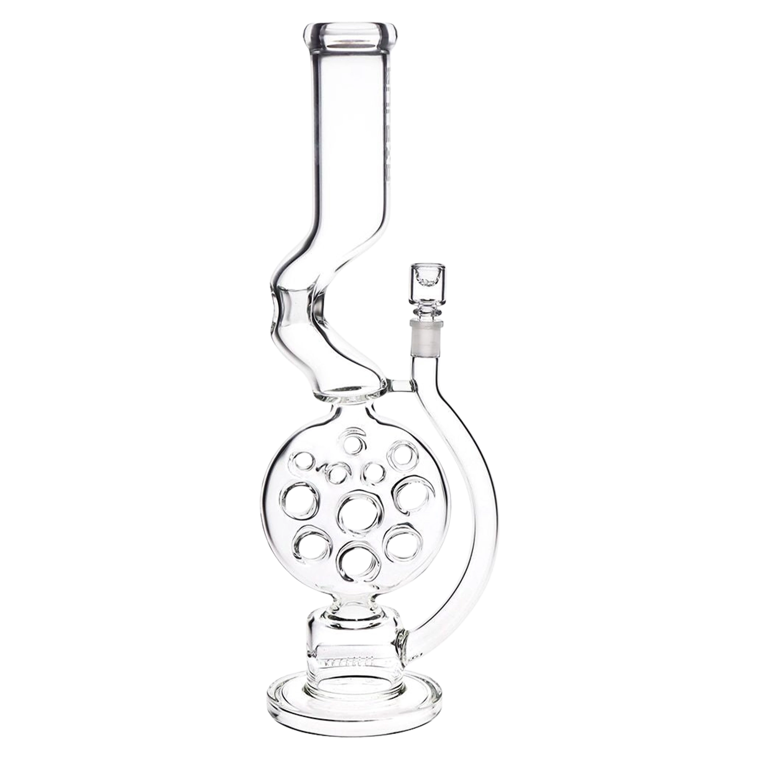 Pulsar Swiss Perc Kink Neck Glass Water Pipe - 18" / 14mm F
