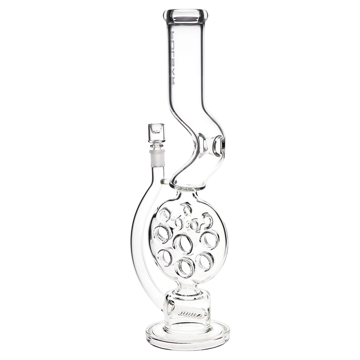 Pulsar Swiss Perc Kink Neck Glass Water Pipe - 18" / 14mm F