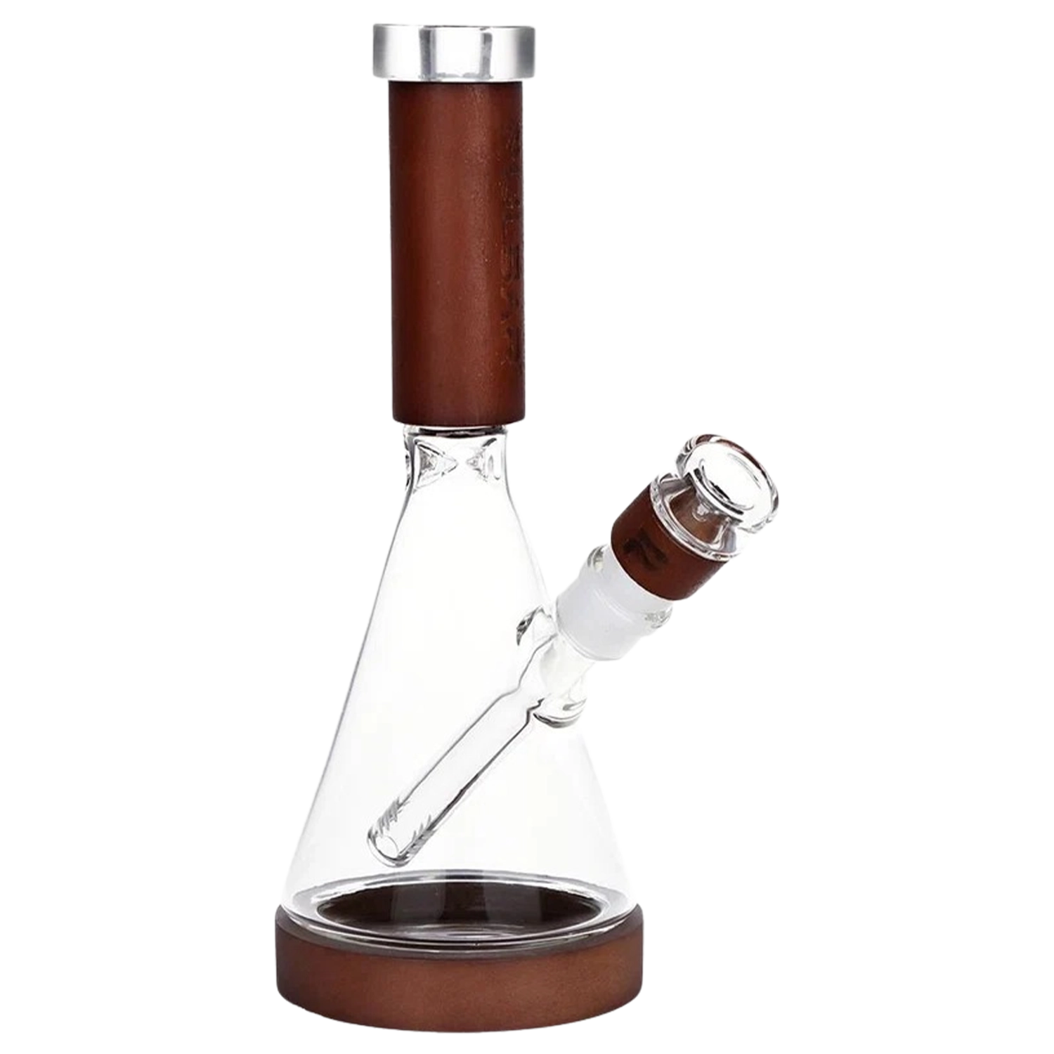 Pulsar Wood on Glass Beaker Water Pipe - 10.75" / 14mm F