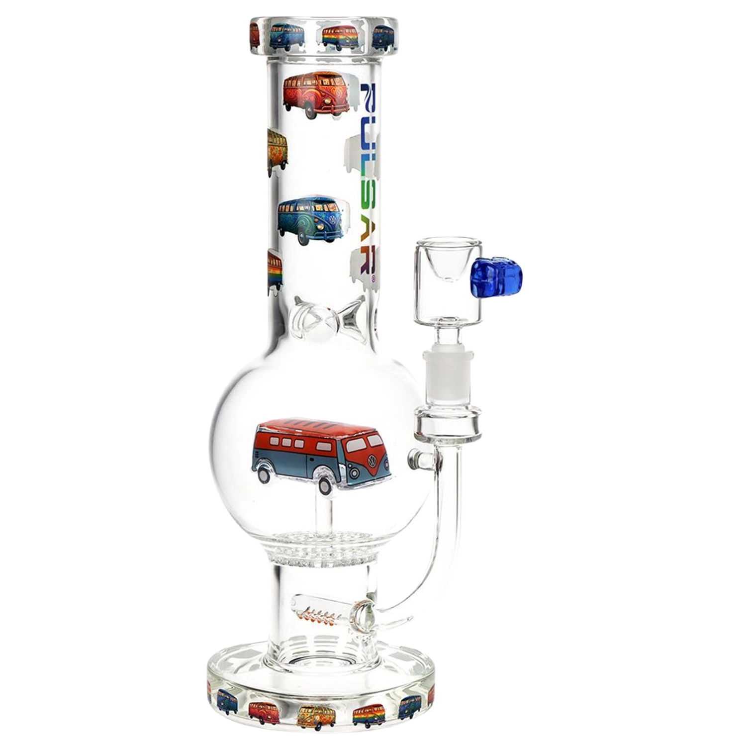 Pulsar VW Bus Bubble Base Glass Water Pipe - 12.25" / 14mm F