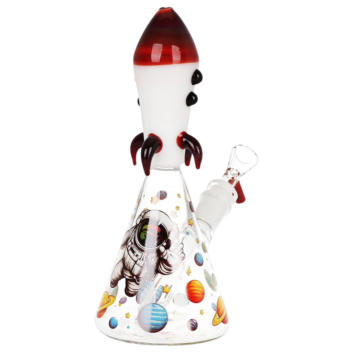 Pulsar Rocket Ship Glass Water Pipe - 7.75" / 14mm F