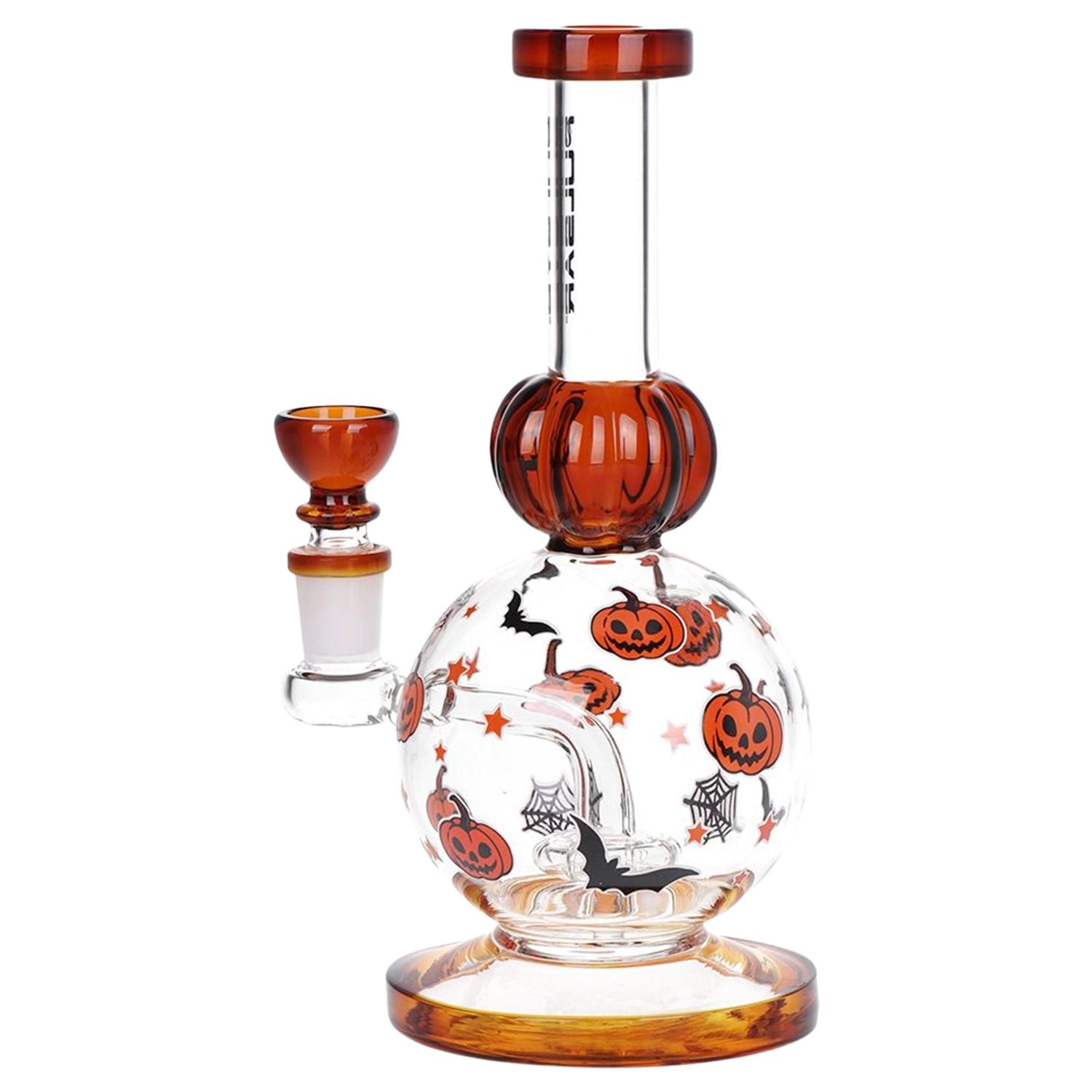 Pulsar Crazy Pumpkins Glass Water Pipe 7.9" / 14mm F