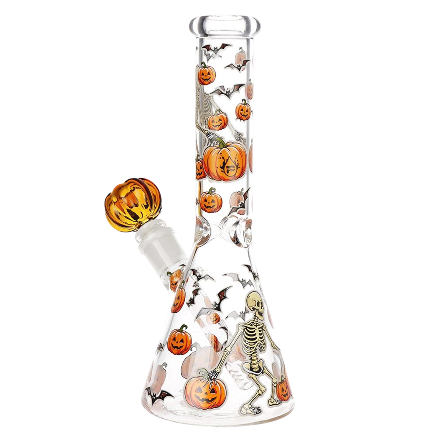 Pulsar Halloween Ball Herb Pipe Glow Duo - 10" / 14mm F