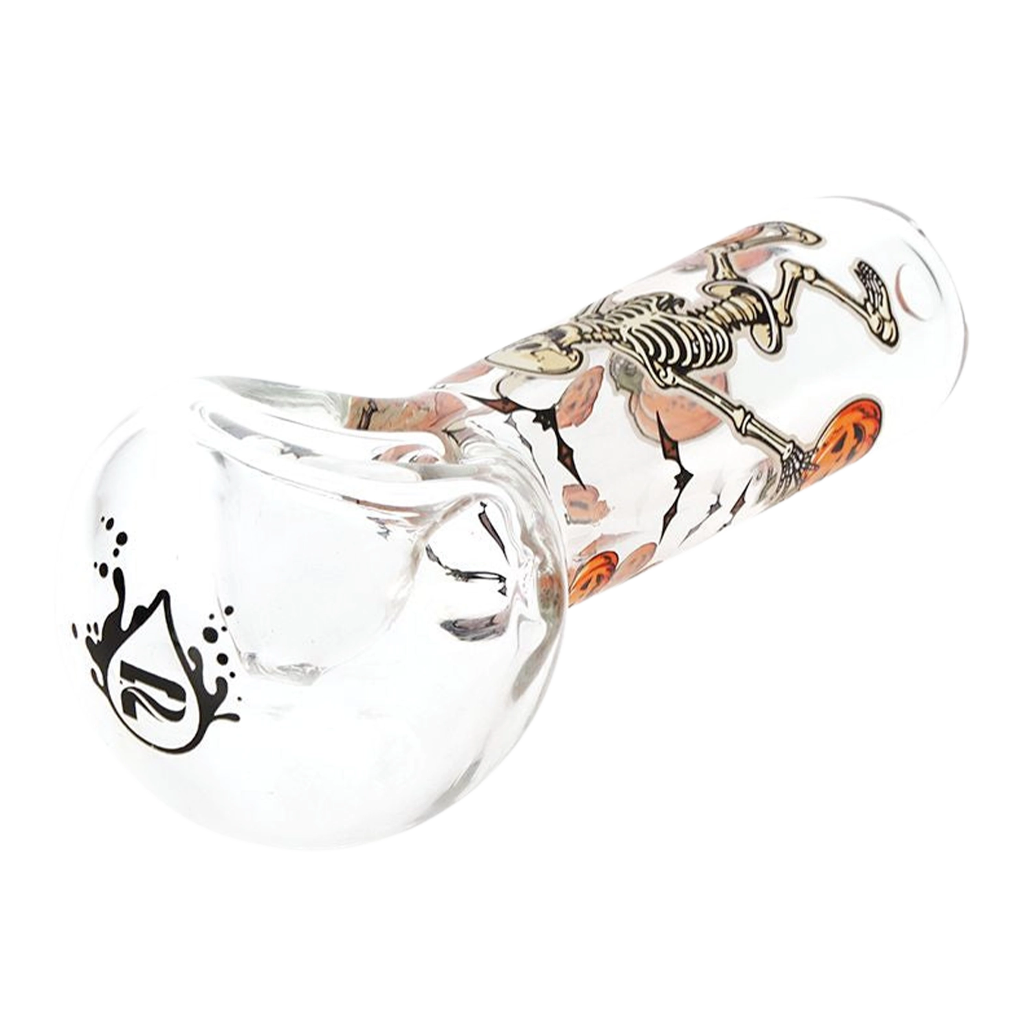 Pulsar Halloween Ball Herb Pipe Glow Duo - 10" / 14mm F