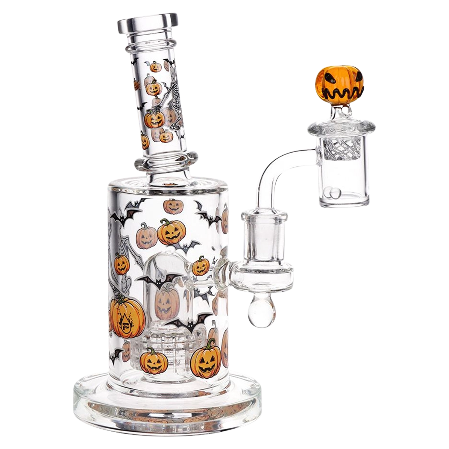 Pulsar Halloween Ball Glass Dab Rig Set - 7.75" / 14mm F