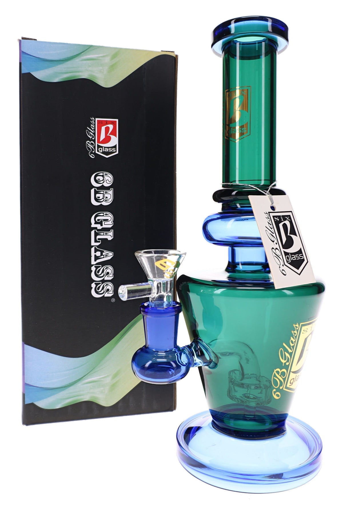 6B Glass Multicolor Showerhead Perc Bong – 10″ – Assorted Colors