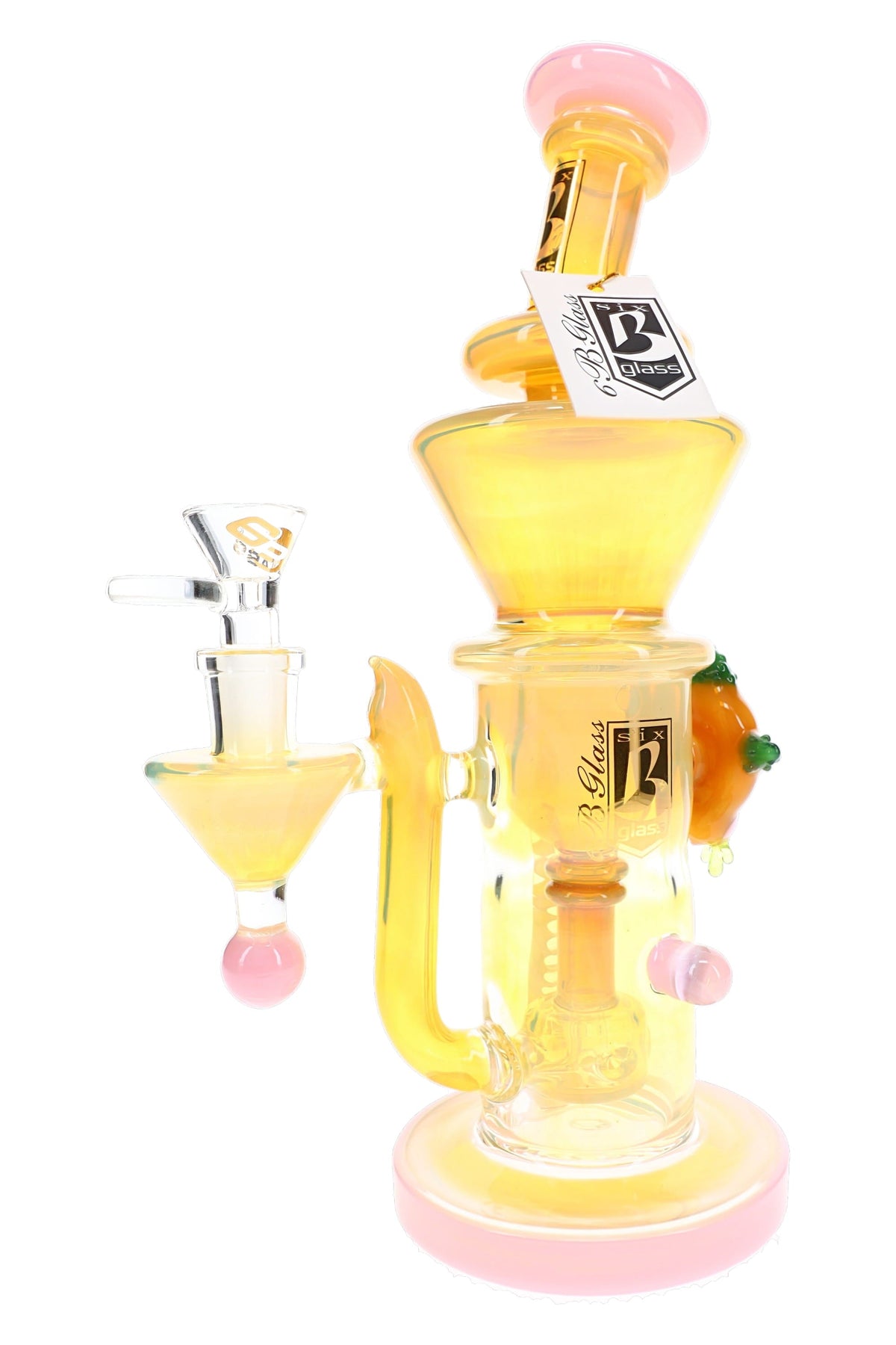 6B Glass Fumed Color-Changing Showerhead Bong – 10½″ – Assorted Colors