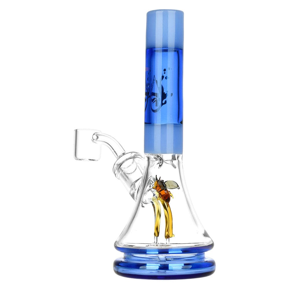 Pulsar Dab Rig Blue Buzzed Bee Mini Rig | 6.75"