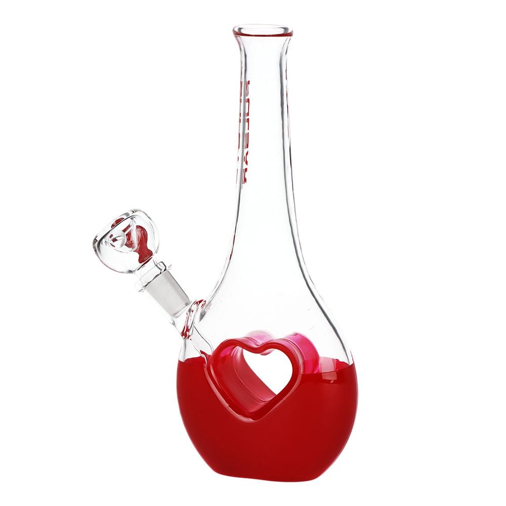 Pulsar Valentines Heart Vase Glass Water Pipe - 8.25" / 14mm F