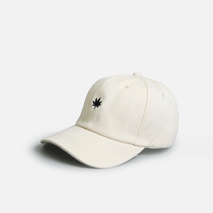 Cloud 8 Smoke Accessory Apparel White Cannabis Leaf Adjustable Dad Hat