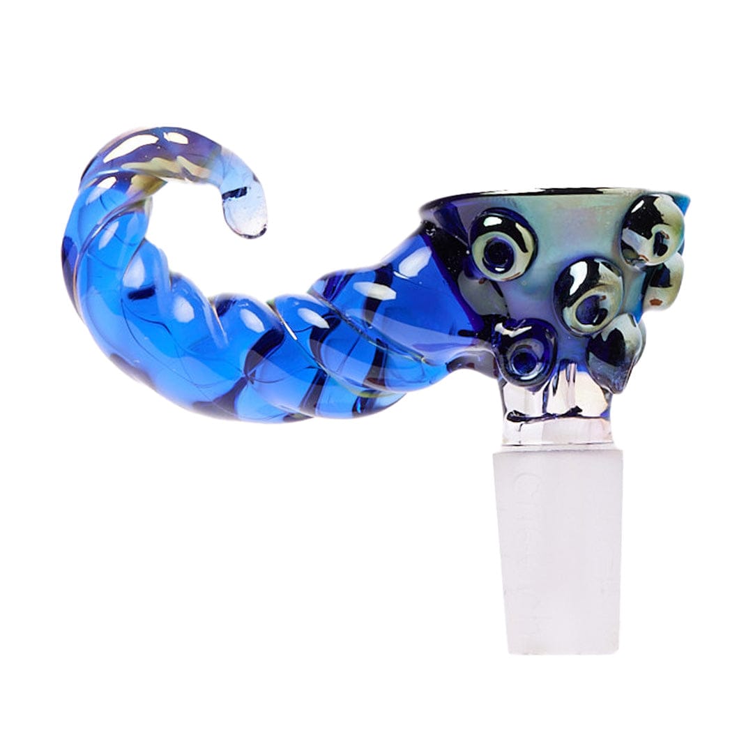 Cheech Glass Dry Herb Bowl Blue Fumed Bowl with Handle